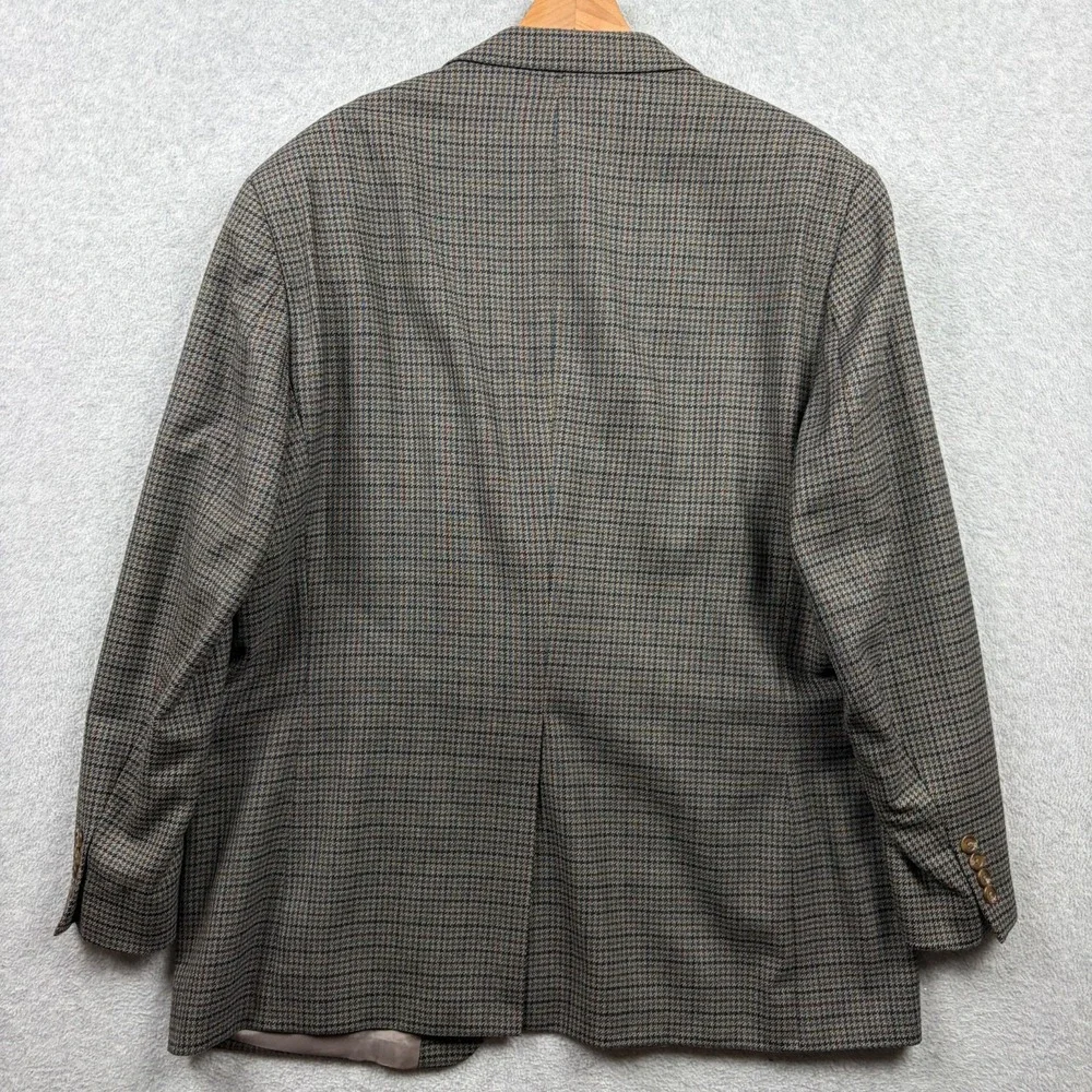 Lauren Ralph Lauren Blazer Mens 46R Brown Gun Club Check Wool Sport Coat Trad